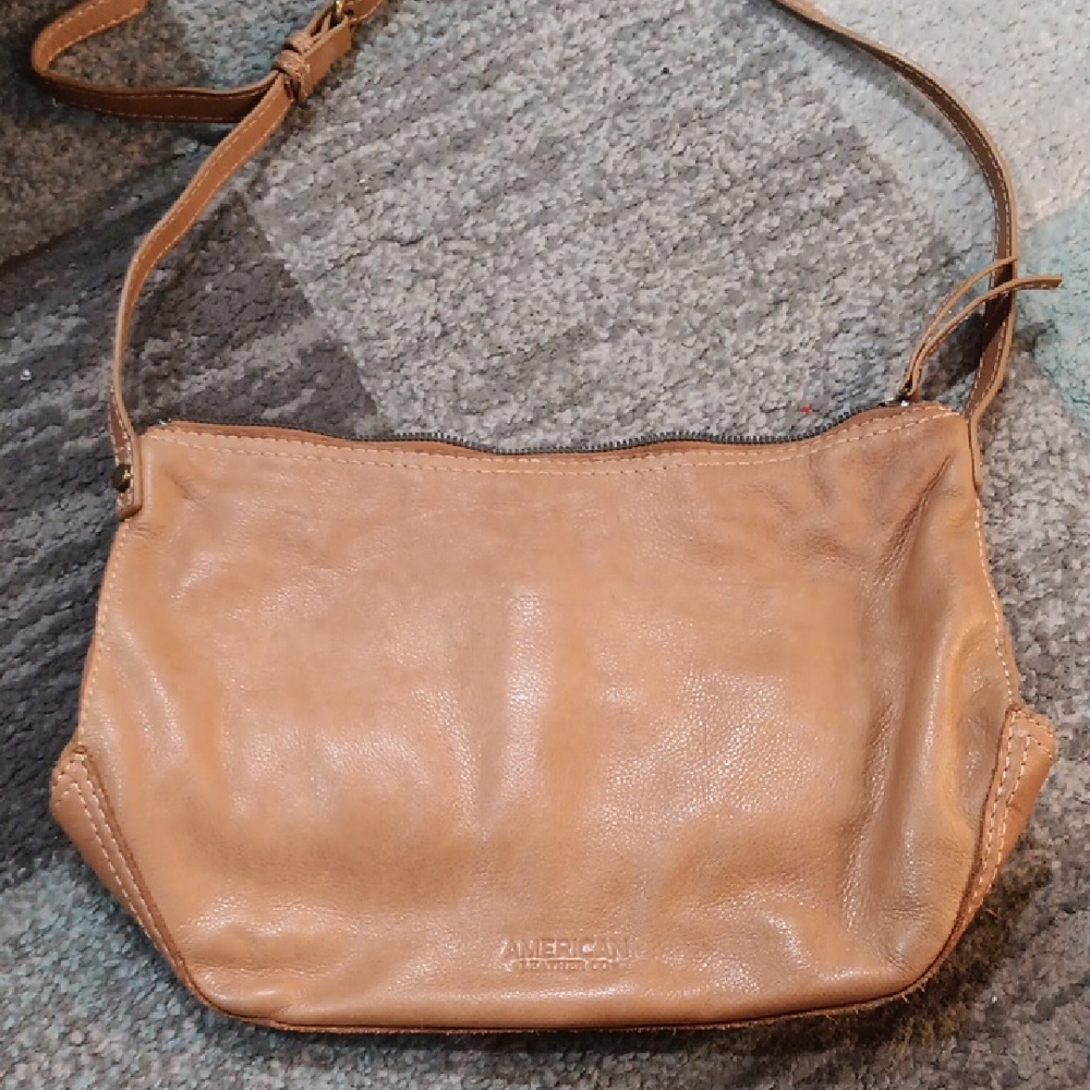 American Leather Tan Shoulder Bag